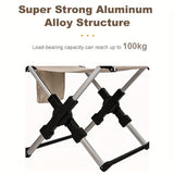 Darrahopens Outdoor Recreation > Camping > Camp Furniture folding camping chair, portable outdoor seat, camping furniture, lightweight folding chair, carry bag included, Australian outdoor gear-Beige In Australia - Darrahopens