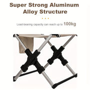 Darrahopens Outdoor Recreation > Camping > Camp Furniture Folding camping chair, portable outdoor seat, camping furniture, lightweight folding chair, comes with carrying bag, Australian outdoor gear - black In Australia - Darrahopens