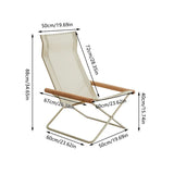 Darrahopens Outdoor Recreation > Camping > Camp Furniture Folding Camping Chair with Solid Wood Armrests Carbon Steel Frame - Khaki In Australia - Darrahopens