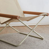 Darrahopens Outdoor Recreation > Camping > Camp Furniture Folding Camping Chair with Solid Wood Armrests Carbon Steel Frame - Khaki In Australia - Darrahopens