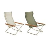 Darrahopens Outdoor Recreation > Camping > Camp Furniture Folding Camping Chair with Solid Wood Armrests Carbon Steel Frame - Khaki In Australia - Darrahopens