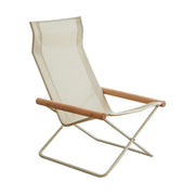 Darrahopens Outdoor Recreation > Camping > Camp Furniture Folding Camping Chair with Solid Wood Armrests Carbon Steel Frame - Khaki In Australia - Darrahopens