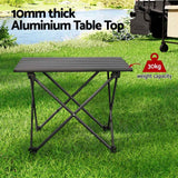 Darrahopens Outdoor Recreation > Camping > Camp Furniture Folding Camping Table 40 cm, Roll-Up Aluminum Picnic BBQ Outdoor Table