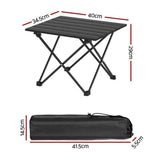 Darrahopens Outdoor Recreation > Camping > Camp Furniture Folding Camping Table 40 cm, Roll-Up Aluminum Picnic BBQ Outdoor Table