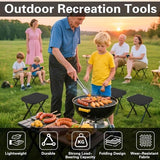 Darrahopens Outdoor Recreation > Camping > Camp Furniture Folding Chair - Fishing Stool - Camping Folding Stool - Mini Folding Chair - Outdoor Folding Chair - Suitable for Travel, Picnics, Hiking, Fishing, Gardening (Black)