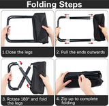 Darrahopens Outdoor Recreation > Camping > Camp Furniture Folding Chair - Fishing Stool - Camping Folding Stool - Mini Folding Chair - Outdoor Folding Chair - Suitable for Travel, Picnics, Hiking, Fishing, Gardening (Black)