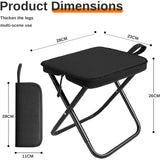 Darrahopens Outdoor Recreation > Camping > Camp Furniture Folding Stool, Lightweight Steel Folding Camping Stool - 120Kg Load Capacity, Fishing, Garden, Camping, Beach & Travel