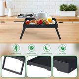 Darrahopens Outdoor Recreation > Camping > Camp Furniture Folding table - Camping table - Portable folding table - Can be used as a dining table, TV table, laptop table, snack table, sofa table or work table - Black