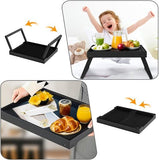 Darrahopens Outdoor Recreation > Camping > Camp Furniture Folding table - Camping table - Portable folding table - Can be used as a dining table, TV table, laptop table, snack table, sofa table or work table - Black