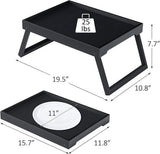 Darrahopens Outdoor Recreation > Camping > Camp Furniture Folding table - Camping table - Portable folding table - Can be used as a dining table, TV table, laptop table, snack table, sofa table or work table - Black