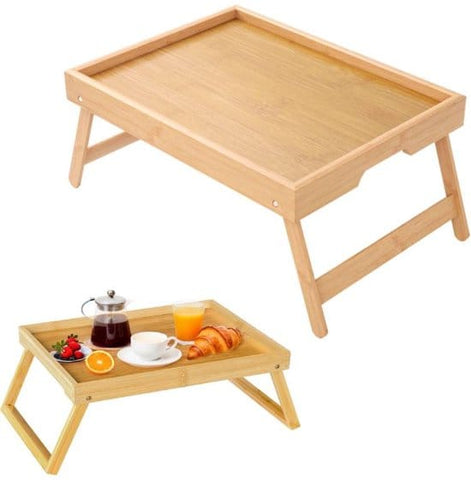 Darrahopens Outdoor Recreation > Camping > Camp Furniture Folding table - Camping table - Portable folding table - Can be used as a dining table, TV table, laptop table, snack table, sofa table or work table - Natural wood color