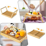 Darrahopens Outdoor Recreation > Camping > Camp Furniture Folding table - Camping table - Portable folding table - Can be used as a dining table, TV table, laptop table, snack table, sofa table or work table - Natural wood color