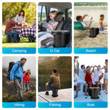 Darrahopens Outdoor Recreation > Camping > Camp Furniture Gray Black collapsible camping toilet, portable outdoor toilet, camping furniture Australia, lightweight camping gear, compact toilet for travel, camping sanitation solution