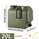 Darrahopens Outdoor Recreation > Camping > Camp Furniture Green 20L water container, camping water storage, outdoor hydration, Australian camping gear, robust water canister, portable water tank, emergency water supply