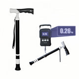 Darrahopens Outdoor Recreation > Camping > Camp Furniture Lightweight Foldable Walking Cane: Adjustable Dual-Mode (T/Grip) Stick – 0.26kg, Portable for Daily/Hiking Use