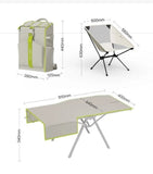 Darrahopens Outdoor Recreation > Camping > Camp Furniture ONEFOREST Ultralight 4-Piece Camping Set, Modao New Green with Storage Bag, Aluminum Table Frame & 2 Moon Chairs, Foldable Outdoor Gear for Picnic Hiking Travel, Christmas Holiday Gift In Australia - Darrahopens