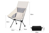 Darrahopens Outdoor Recreation > Camping > Camp Furniture Portable Compact Camping Chair for Outdoor Camp Travel Picnic Lightweight Folding High Back Camping Chair With Head Support -Beige