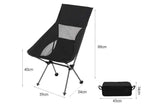 Darrahopens Outdoor Recreation > Camping > Camp Furniture Portable Compact Camping Chair for Outdoor Camp Travel Picnic Lightweight Folding High Back Camping Chair With Head Support -Black