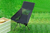 Darrahopens Outdoor Recreation > Camping > Camp Furniture Portable Compact Camping Chair for Outdoor Camp Travel Picnic Lightweight Folding High Back Camping Chair With Head Support -Black