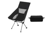 Darrahopens Outdoor Recreation > Camping > Camp Furniture Portable Compact Camping Chair for Outdoor Camp Travel Picnic Lightweight Folding High Back Camping Chair With Head Support -Black