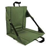 Darrahopens Outdoor Recreation > Camping > Camp Furniture Portable Folding Stadium Seat Cushion with Back Support Lightweight Outdoor Chair for Camping Concerts Hiking Beach Bleachers Army Green