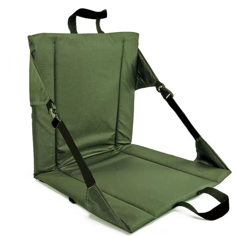 Darrahopens Outdoor Recreation > Camping > Camp Furniture Portable Folding Stadium Seat Cushion with Back Support Lightweight Outdoor Chair for Camping Concerts Hiking Beach Bleachers Army Green