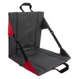 Darrahopens Outdoor Recreation > Camping > Camp Furniture Portable Folding Stadium Seat Cushion with Back Support Lightweight Outdoor Chair for Camping Concerts Hiking Beach Bleachers Grey and Red