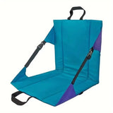 Darrahopens Outdoor Recreation > Camping > Camp Furniture Portable Folding Stadium Seat Cushion with Back Support Lightweight Outdoor Chair for Camping Concerts Hiking Beach Bleachers Purple and Blue