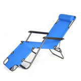 Darrahopens Outdoor Recreation > Camping > Camp Furniture Reclining Sun Beach Deck Lounge Chair Outdoor Folding Camping Fishing Arm Rest - blue