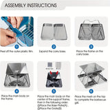 Darrahopens Outdoor Recreation > Camping > Camp Furniture Silver camping grill, foldable grill, stainless steel grill, outdoor grill, portable grill, camping cookware, barbecue grill for camping
