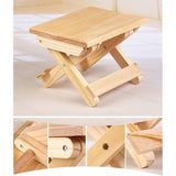 Darrahopens Outdoor Recreation > Camping > Camp Furniture Solid Wood Folding Step Stool For Home, Play, Fishing, Garden, 24X19X17.8 Cm