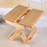 Darrahopens Outdoor Recreation > Camping > Camp Furniture Solid Wood Folding Step Stool For Home, Play, Fishing, Garden, 24X19X17.8 Cm