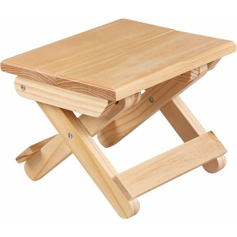Darrahopens Outdoor Recreation > Camping > Camp Furniture Solid Wood Folding Step Stool For Home, Play, Fishing, Garden, 24X19X17.8 Cm