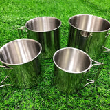 Darrahopens Outdoor Recreation > Camping > Camp Furniture SUS304, outdoor cup set, camping cups, stainless steel cups, outdoor drinking vessels, mesh storage bag, Australian camping gear, family camping cups, stainless steel tumblers, picnic cups