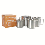 Darrahopens Outdoor Recreation > Camping > Camp Furniture SUS304, outdoor cup set, camping cups, stainless steel cups, outdoor drinking vessels, mesh storage bag, Australian camping gear, family camping cups, stainless steel tumblers, picnic cups