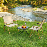 Darrahopens Outdoor Recreation > Camping > Camp Furniture Weisshorn 3pc Camping Table Chair Set Outdoor Folding Aluminium Portable Picnic
