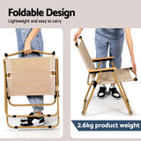 Darrahopens Outdoor Recreation > Camping > Camp Furniture Weisshorn 3pc Camping Table Chair Set Outdoor Folding Aluminium Portable Picnic
