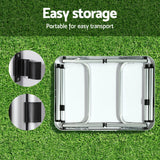Darrahopens Outdoor Recreation > Camping > Camp Furniture Weisshorn 3pc Camping Table Chair Set Outdoor Folding Aluminium Portable Picnic
