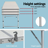 Darrahopens Outdoor Recreation > Camping > Camp Furniture Weisshorn 7pc Camping Table Chair Set Outdoor Folding Aluminium Portable Picnic