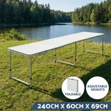 Darrahopens Outdoor Recreation > Camping > Camp Furniture Weisshorn 7pc Camping Table Chair Set Outdoor Folding Aluminium Portable Picnic