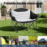 Darrahopens Outdoor Recreation > Camping > Camp Furniture Weisshorn Camping Chair Double Folding Moon Chair Portable Seat 240KG