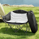 Darrahopens Outdoor Recreation > Camping > Camp Furniture Weisshorn Camping Chair Double Folding Moon Chair Portable Seat 240KG