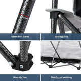 Darrahopens Outdoor Recreation > Camping > Camp Furniture Weisshorn Camping Chair Double Folding Moon Chair Portable Seat 240KG