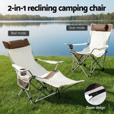 Darrahopens Outdoor Recreation > Camping > Camp Furniture Weisshorn Camping Chair Reclining Adjustable Portable Outdoor Folding Lightweight