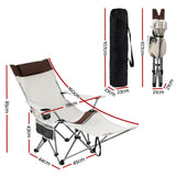 Darrahopens Outdoor Recreation > Camping > Camp Furniture Weisshorn Camping Chair Reclining Adjustable Portable Outdoor Folding Lightweight