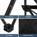 Darrahopens Outdoor Recreation > Camping > Camp Furniture Weisshorn Folding Camping Moon Chair Portable Seat Weight Capacity 120KG Black