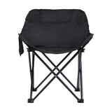 Darrahopens Outdoor Recreation > Camping > Camp Furniture Weisshorn Folding Camping Moon Chair Portable Seat Weight Capacity 120KG Black
