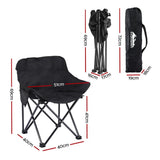 Darrahopens Outdoor Recreation > Camping > Camp Furniture Weisshorn Folding Camping Moon Chair Portable Seat Weight Capacity 120KG Black