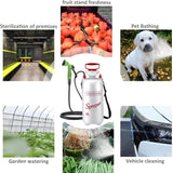 Darrahopens Outdoor Recreation > Camping > Camp Furniture White Silver Gold portable camping shower, outdoor shower sprayer, 8L camping shower, high-quality camping gear, hand-pump shower, camping accessories, outdoor hygiene, travel shower, beach shower, hiking gear