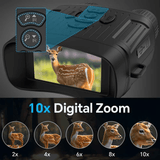 Darrahopens Outdoor Recreation > Camping > Camp Safety Equipment 36 megapixel 4K night vision binoculars with infrared function, 7.62 cm high-definition screen, 10x magnification, infrared digital night vision camera can achieve 100% observation in complete darkness, suitable for hunting, farm monitoring, wildlife obse